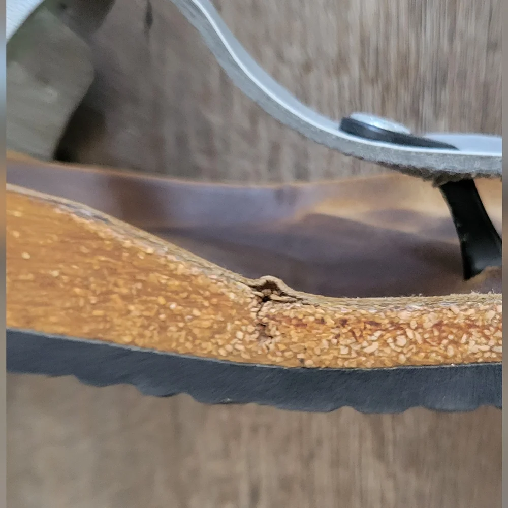 Birkenstock Gizeh Silver size9-9.5 EU40 - Picture 3 of 4